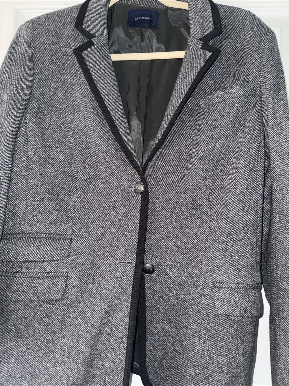 Lands' End Navy Label Blazer with Dark Gray Lining